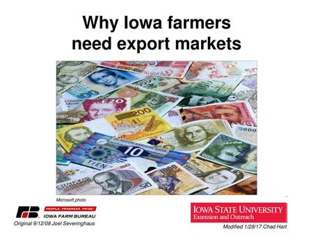 Why Iowa farmers need export markets