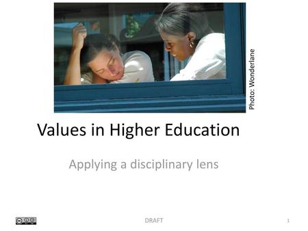 Values in Higher Education