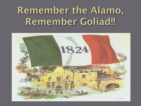 Remember the Alamo, Remember Goliad!!