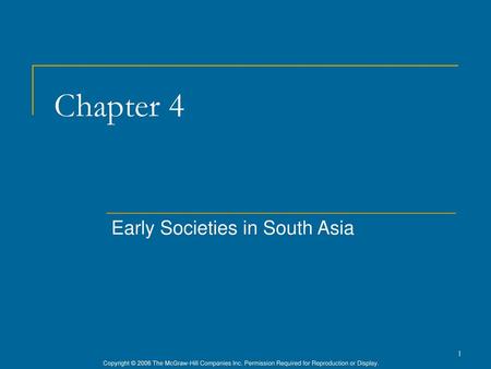 Early Societies in South Asia