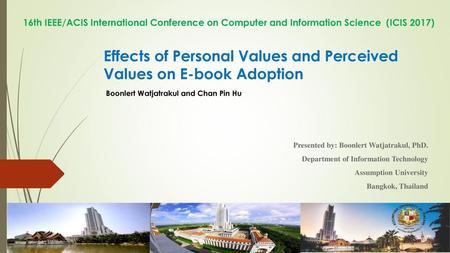 Effects of Personal Values and Perceived Values on E-book Adoption