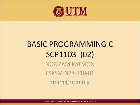 BASIC PROGRAMMING C SCP1103 (02)