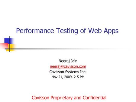 Performance Testing of Web Apps