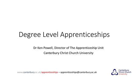 Degree Level Apprenticeships