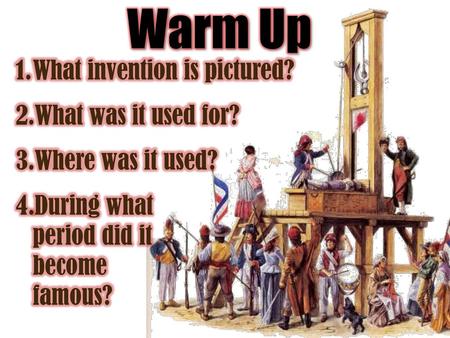 Warm Up What invention is pictured? What was it used for?