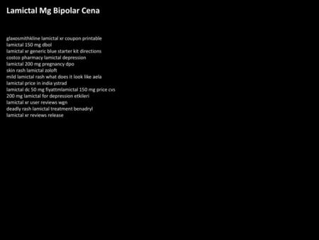 Lamictal Mg Bipolar Cena