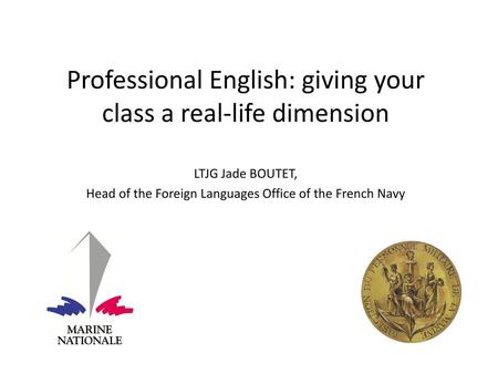 Professional English: giving your class a real-life dimension