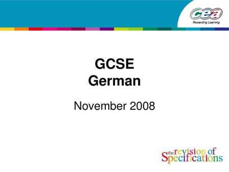 GCSE German November 2008.