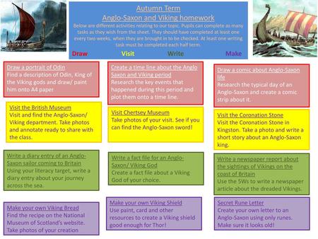 Anglo-Saxon and Viking homework