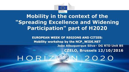 EUROPEAN WEEK OF REGIONS AND CITIES: