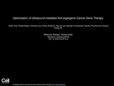 Molecular Therapy - Nucleic Acids