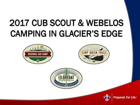 2017 Cub Scout & Webelos camping In Glacier’s Edge