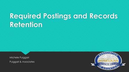 Required Postings and Records Retention