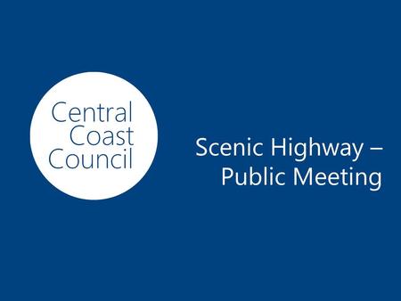 Scenic Highway – Public Meeting