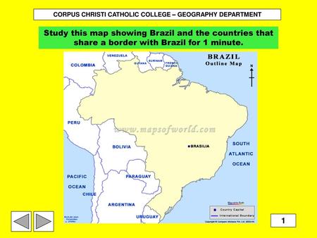 CORPUS CHRISTI CATHOLIC COLLEGE – GEOGRAPHY DEPARTMENT