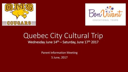 Parent Information Meeting 5 June, 2017