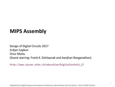 MIPS Assembly.