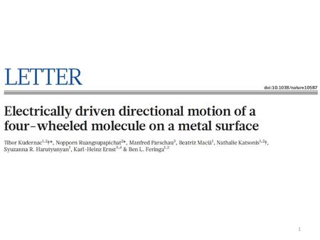 Molecule movement along a surface