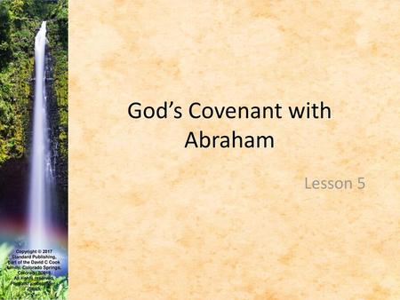 God’s Covenant with Abraham