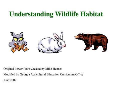 Understanding Wildlife Habitat