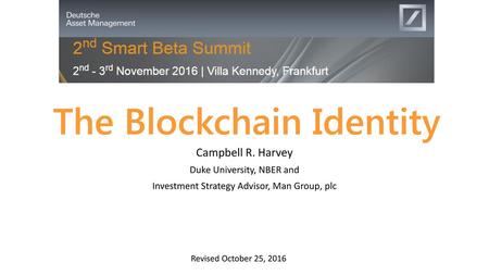 The Blockchain Identity