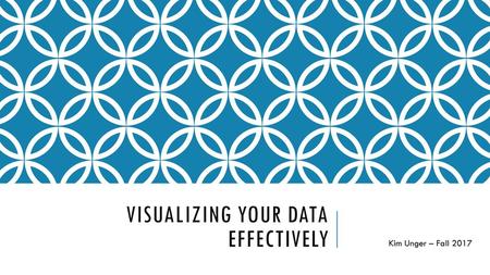 Visualizing your data effectively