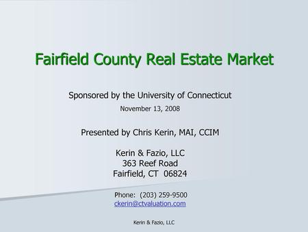 Fairfield County Real Estate Market