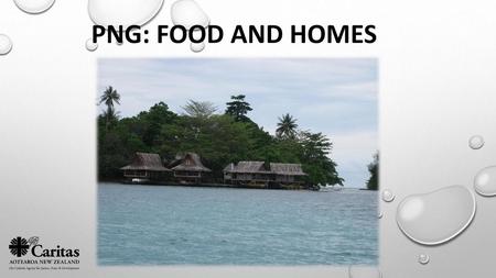 PNG: Food and Homes.