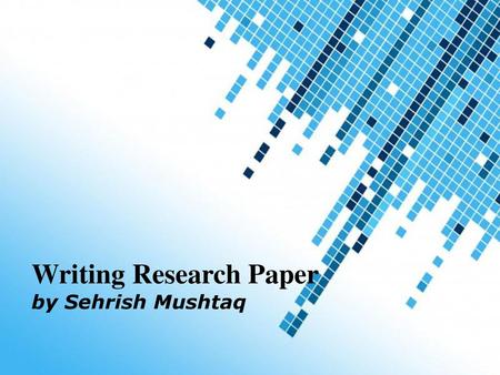 Writing Research Paper