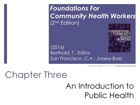 An Introduction to Public Health