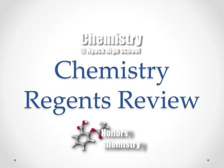 Chemistry Regents Review