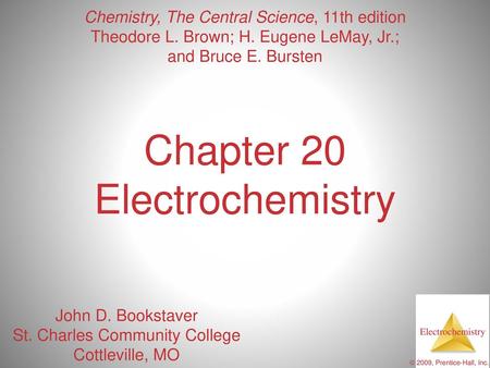 Chapter 20 Electrochemistry