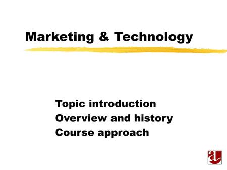 Marketing & Technology