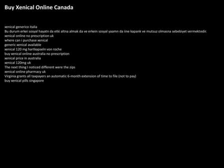 Buy Xenical Online Canada