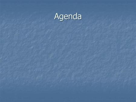 Agenda.