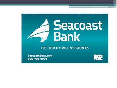 Seacoast Banking Corporation of Florida was formed in 1983 as a Bank Holding company and in 2006 the bank’s name was changed to Seacoast National Bank.