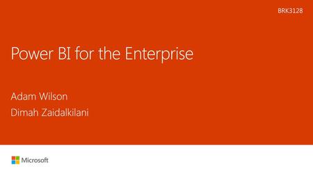 Power BI for the Enterprise