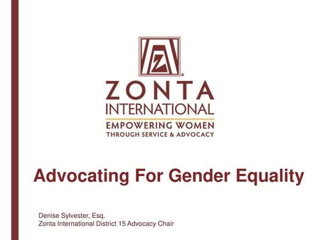 Advocating For Gender Equality