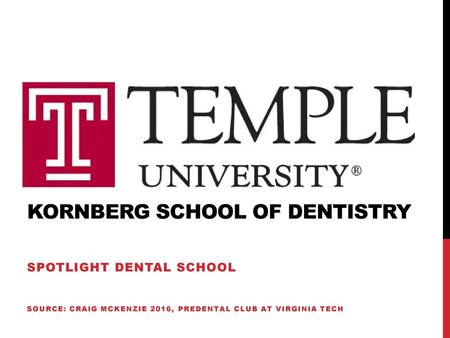 Kornberg School of dentistry