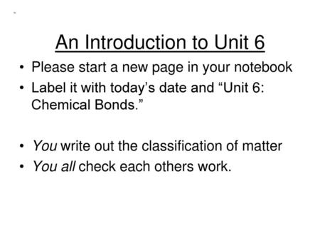 An Introduction to Unit 6