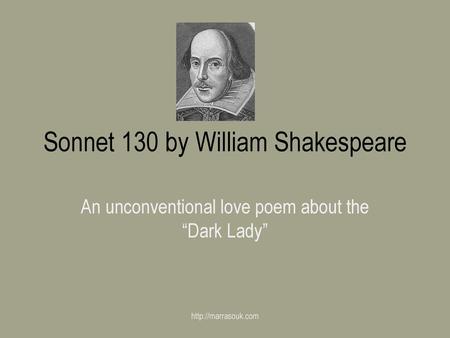 Sonnet 130 by William Shakespeare