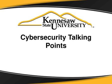 Cybersecurity Talking Points