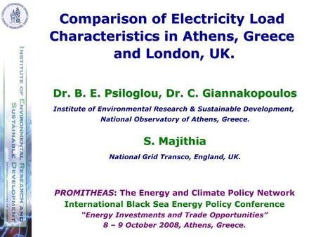 Comparison of Electricity Load Characteristics in Athens, Greece