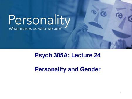 Personality and Gender