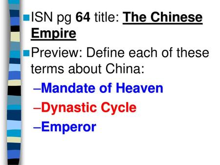 ISN pg 64 title: The Chinese Empire