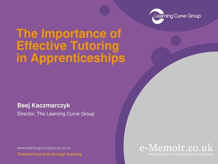 The Importance of Effective Tutoring in Apprenticeships