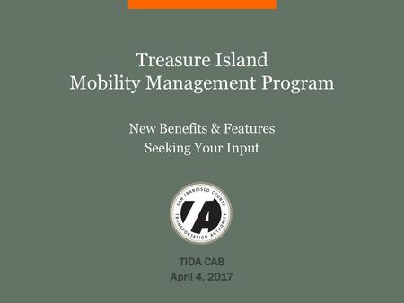 Treasure Island Mobility Management Program