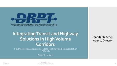 Integrating Transit and Highway Solutions In High Volume Corridors