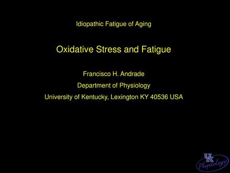 Oxidative Stress and Fatigue