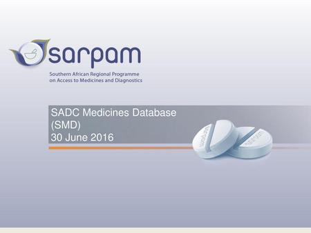 SADC Medicines Database (SMD)